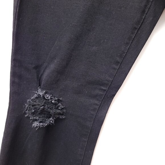 NWT Old Navy Womens High Rise Distressed Jeans Size 8 Black Dark Wash - Picture 11 of 13